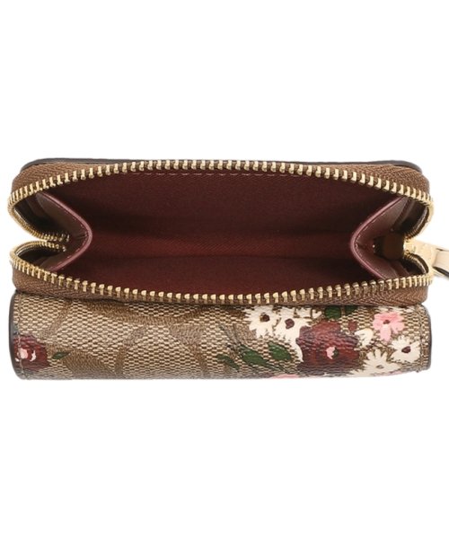 コーチ アウトレット 三つ折り財布 Signature 花柄 ミニ財布 ベージュ ピンク レディース Coach 6864 Ime7v コーチ Coach Magaseek