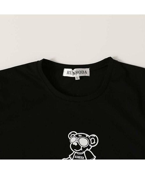 SB Select(エスビーセレクト)/RUMSODA ベアロゴプリントクルーネック半袖Tシャツ メンズ プリント クマ 熊 ユニセックスストリート カジュアル/img10