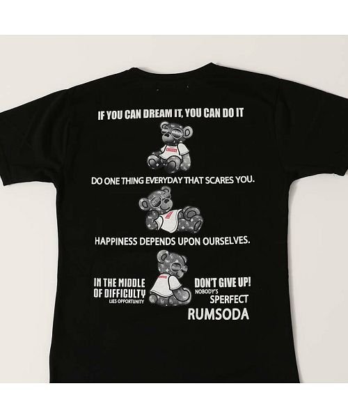 SB Select(エスビーセレクト)/RUMSODA ベアロゴプリントクルーネック半袖Tシャツ メンズ プリント クマ 熊 ユニセックスストリート カジュアル/img12