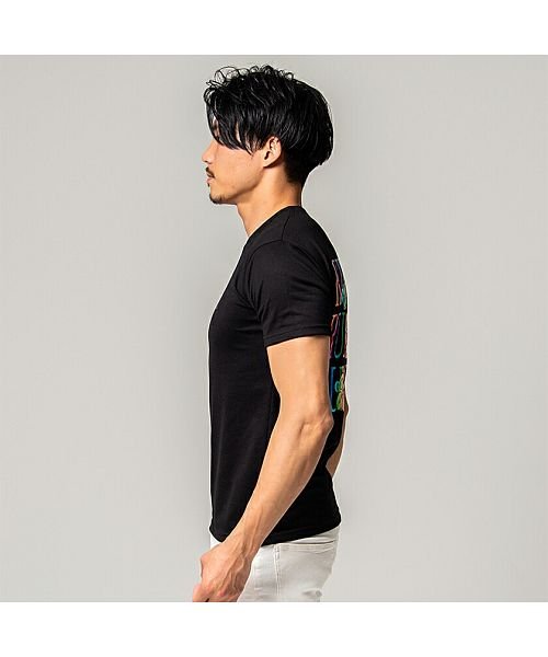 SB Select(エスビーセレクト)/RUMSODA レインボー箔ロゴプリントクルーネック半袖Tシャツ メンズ クマ ベア 熊 ストリート カジュアル/img04