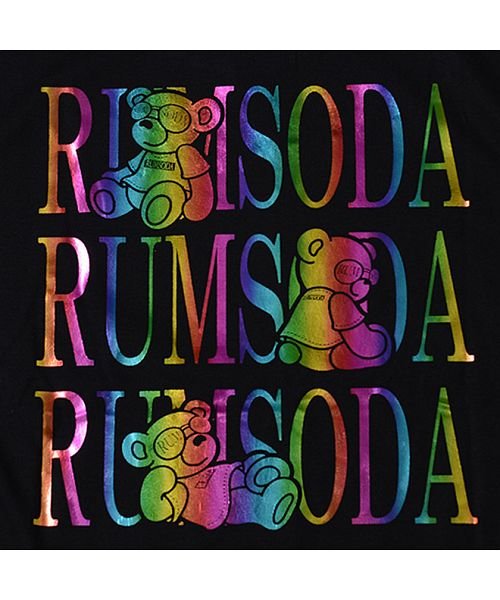 SB Select(エスビーセレクト)/RUMSODA レインボー箔ロゴプリントクルーネック半袖Tシャツ メンズ クマ ベア 熊 ストリート カジュアル/img08