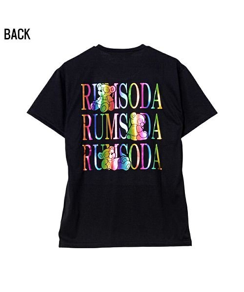 SB Select(エスビーセレクト)/RUMSODA レインボー箔ロゴプリントクルーネック半袖Tシャツ メンズ クマ ベア 熊 ストリート カジュアル/img12
