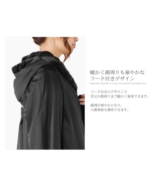 sankyoshokai(サンキョウショウカイ)/ウィーゼル コート シルク100％ フード付 リバーシブル ブラック/img07