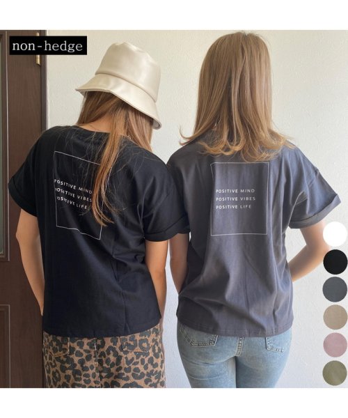 non-hedge(ノンヘッジ)/ボックスロゴTシャツ/img01