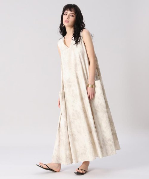 セール Ined30th スタイリスト 辻直子コラボ マーブルプリントワンピース 辻直子さん着用レングス 132cm イネド Ined Magaseek