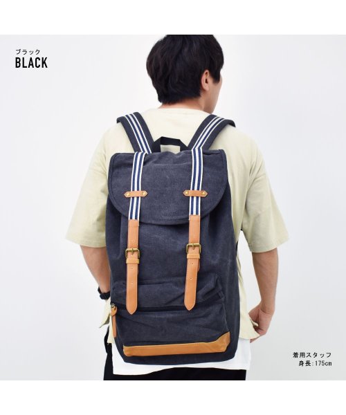 RUNNER(ランナー)/ランナー リュック フラップリュック メンズ 男子 カジュアル ストリート 大容量 25L A4対応 帆布 キャンバス レトロ 通勤 通学 旅行/img02