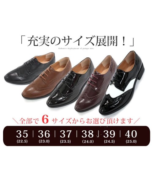 SFW(サンエーフットウェア)/【やわらか】3.7cmヒール 履きやすい 歩きやすい 走れる 美脚 レディース 靴 ワンピース ラウンドトゥ オフィス ウイングチップシューズ ☆5497/img07