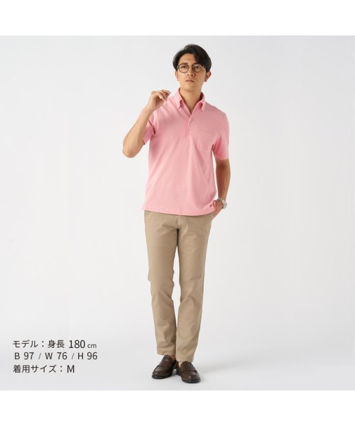 Pitta Re:)(ピッタリ)/ビズポロ ワンピースボタンダウン 半袖ポロシャツ/img02
