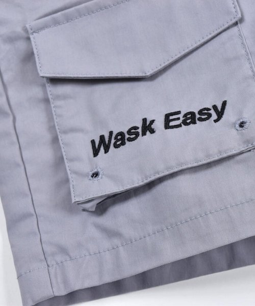 WASK(ワスク)/5分丈 ツイル + メッシュ 刺繍 ポケット クライマーパンツ (100~160/img11