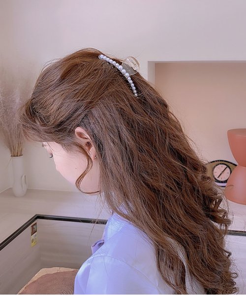 セール パール バンスクリップ ヘアクリップ 大粒パール バレッタ まとめ髪 髪飾り ヘアアクセサリー 髪留め ヘアアレンジ アクセント ショッピングゴー Shoppinggo Magaseek