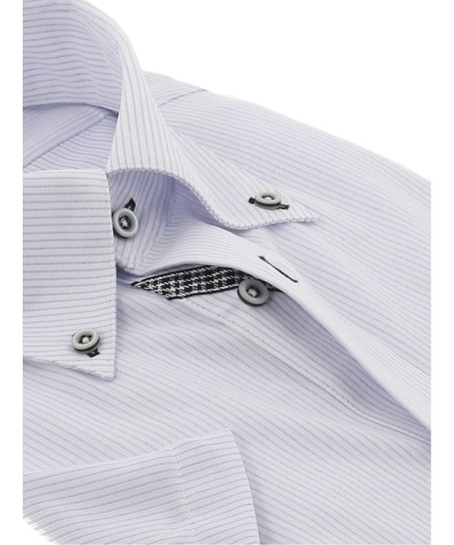 TAKA-Q(タカキュー)/ノーアイロン ストレッチ スリムフィット ボタンダウン 半袖 ニットシャツ ワイシャツ/img03