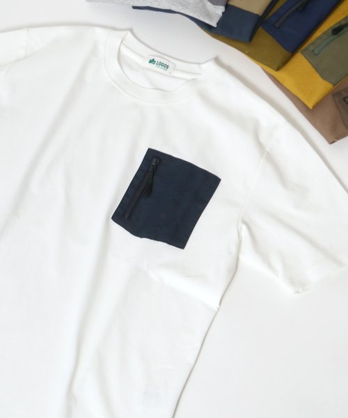 MARUKAWA(マルカワ)/【LOGOS】ロゴス 布帛 ジップポケットTシャツ 半袖/img11
