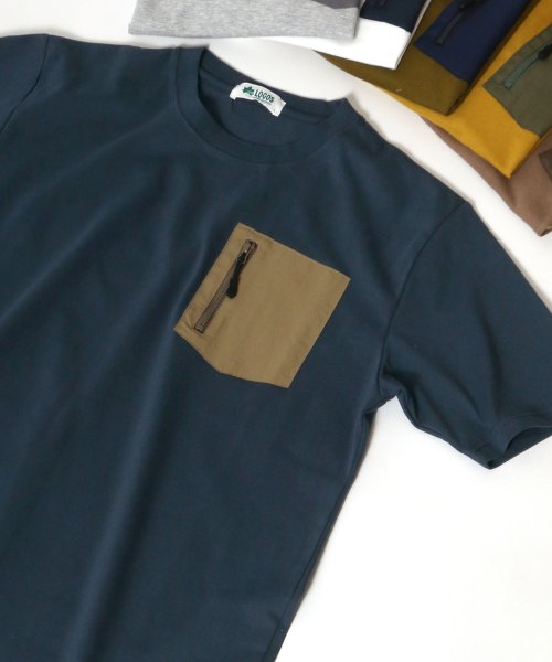 MARUKAWA(マルカワ)/【LOGOS】ロゴス 布帛 ジップポケットTシャツ 半袖/img14