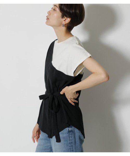 AZUL by moussy(アズールバイマウジー)/FAKE LAYERED ONE SHOULDER TOPS/img01
