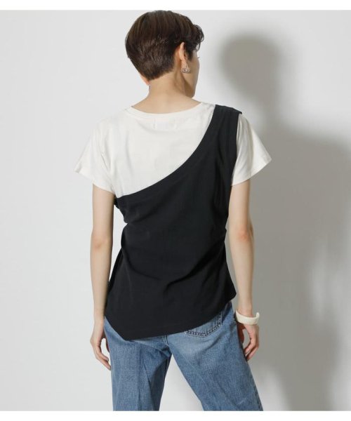AZUL by moussy(アズールバイマウジー)/FAKE LAYERED ONE SHOULDER TOPS/img06