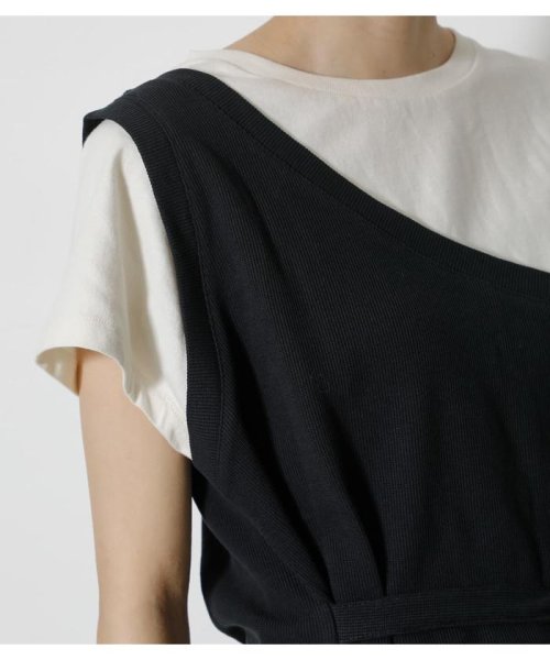 AZUL by moussy(アズールバイマウジー)/FAKE LAYERED ONE SHOULDER TOPS/img08