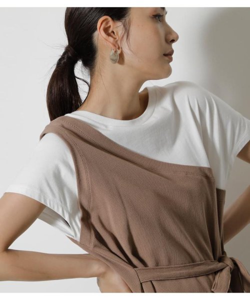AZUL by moussy(アズールバイマウジー)/FAKE LAYERED ONE SHOULDER TOPS/img11