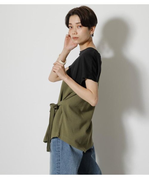 AZUL by moussy(アズールバイマウジー)/FAKE LAYERED ONE SHOULDER TOPS/img19