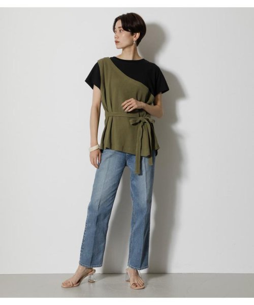 AZUL by moussy(アズールバイマウジー)/FAKE LAYERED ONE SHOULDER TOPS/img21
