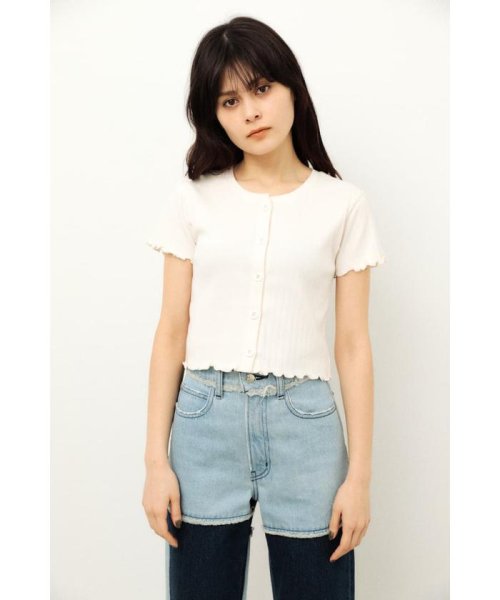 LAGUA GEM(ラグアジェム)/FRONT BUTTON CROPPED TOPS/img02