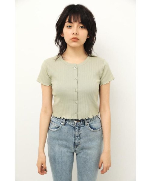 LAGUA GEM(ラグアジェム)/FRONT BUTTON CROPPED TOPS/img16