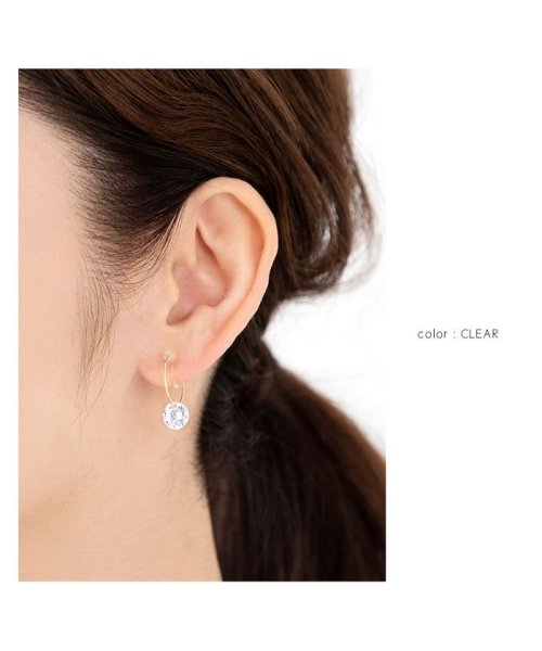 cream dot(クリームドット)/耳元に華やかさをプラス、大粒ビジューのフープイヤリング/img09