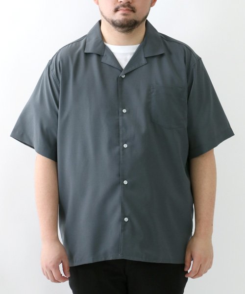 MARUKAWA(大きいサイズのマルカワ)/大きいサイズ 2L 3L 4L 5L オープンカラーシャツ 半袖 開襟シャツ メンズ カジュアル 半そで 綿麻  夏 /img05