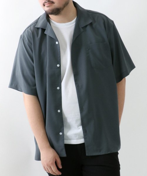 MARUKAWA(大きいサイズのマルカワ)/大きいサイズ 2L 3L 4L 5L オープンカラーシャツ 半袖 開襟シャツ メンズ カジュアル 半そで 綿麻  夏 /img10