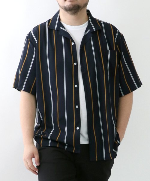 MARUKAWA(大きいサイズのマルカワ)/大きいサイズ 2L 3L 4L 5L オープンカラーシャツ 半袖 開襟シャツ メンズ カジュアル 半そで 綿麻  夏 /img15