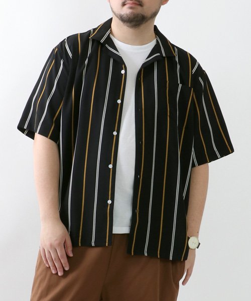 MARUKAWA(大きいサイズのマルカワ)/大きいサイズ 2L 3L 4L 5L オープンカラーシャツ 半袖 開襟シャツ メンズ カジュアル 半そで 綿麻  夏 /img16