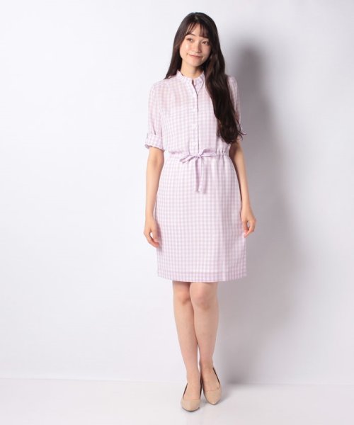 セール ギンガム立衿シャツワンピース カールパークレーン Karl Park Lane Magaseek