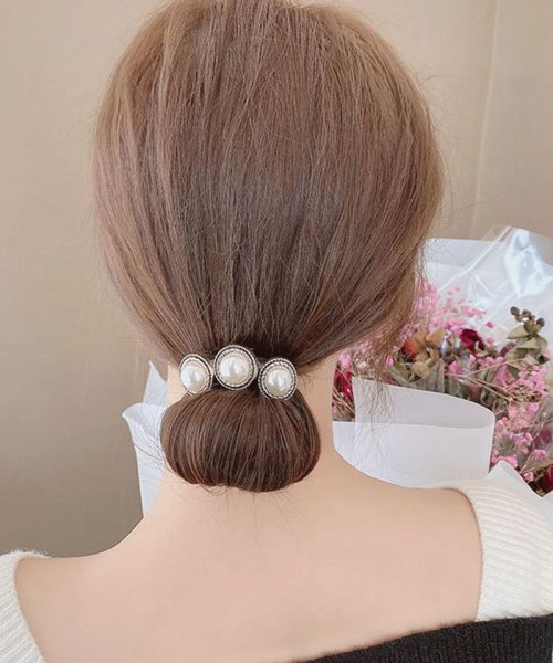 セール お団子ヘア シニヨン ヘアアレンジスティック ヘアピン 簡単 真珠 ヘアメーカー ヘアアクセサリー 髪飾り 上品 パーティー飾り 韓国ファッション セイヘイショップ Seiheishop Magaseek
