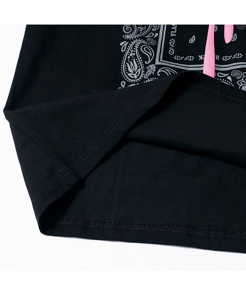 SB Select(エスビーセレクト)/BLACK FLAME バンダナ柄×スマイルプリントクルーネック半袖ビッグTシャツ メンズ ロゴ バンダナ柄  ビッグシルエット/img12