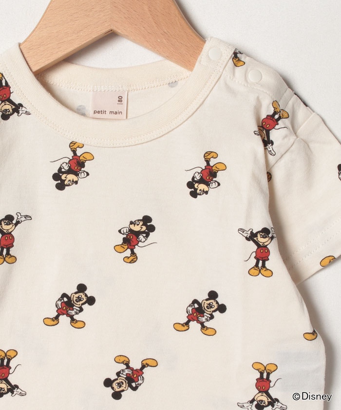 【DISNEY】ミッキーマウスデザイン 総柄Tシャツ