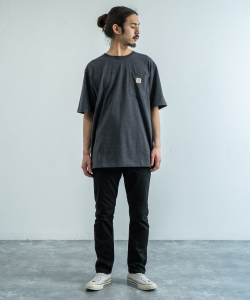 Rocky Monroe(ロッキーモンロー)/CARHARTT カーハート Tシャツ メンズ レディース K87 ポケTee 半袖 無地 ポケット ワークウェア ルーズシルエット ビッグサイズ クルーネック/img67