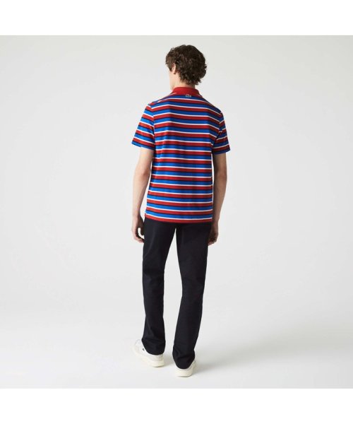 LACOSTE Mens(ラコステ　メンズ)/カレッジロゴプリントボーダーポロシャツ/img05