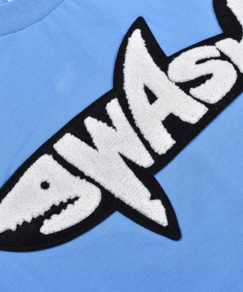 WASK(ワスク)/サメ ワッペン 天竺 ワイド 半袖 Tシャツ (100~160cm)/img03