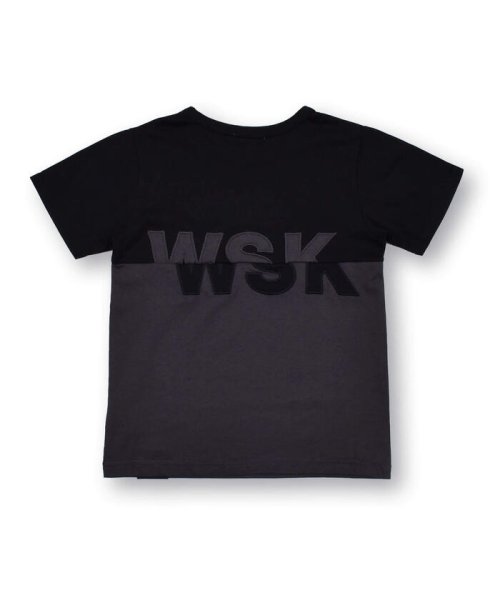 WASK(ワスク)/ロゴ 切り替え バイカラー 天竺 半袖 Tシャツ (100~160cm)/img02