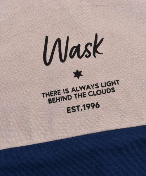 WASK(ワスク)/ロゴ 切り替え バイカラー 天竺 半袖 Tシャツ (100~160cm)/img09