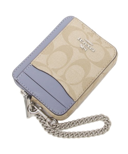 COACH(コーチ)/コーチ アウトレット カードケース コインケース シグネチャー ベージュ ブルー レディース COACH C0058 SVSHF/img08