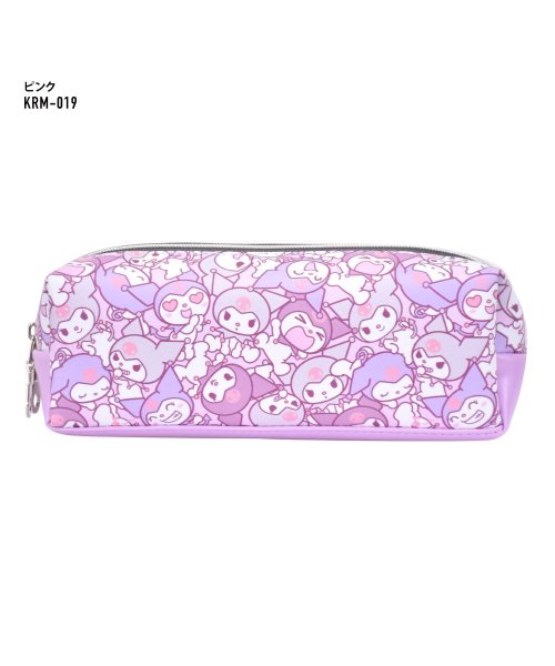 クロミ クロミちゃん サンリオ ペンケース 筆箱 文具 トラベルポーチ 化粧ポーチ コスメポーチ 合皮 コンパクト ダブルファスナー 携帯用 かわいい 人気 キ ランナー Runner Magaseek