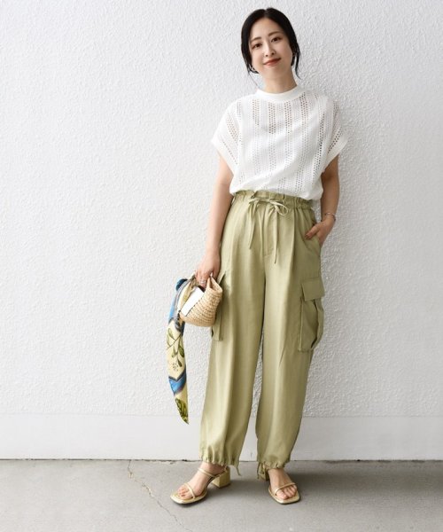 SHIPS WOMEN(シップス　ウィメン)/*〈手洗い可能〉アイレット クルーネック プルオーバー 24SS /img34