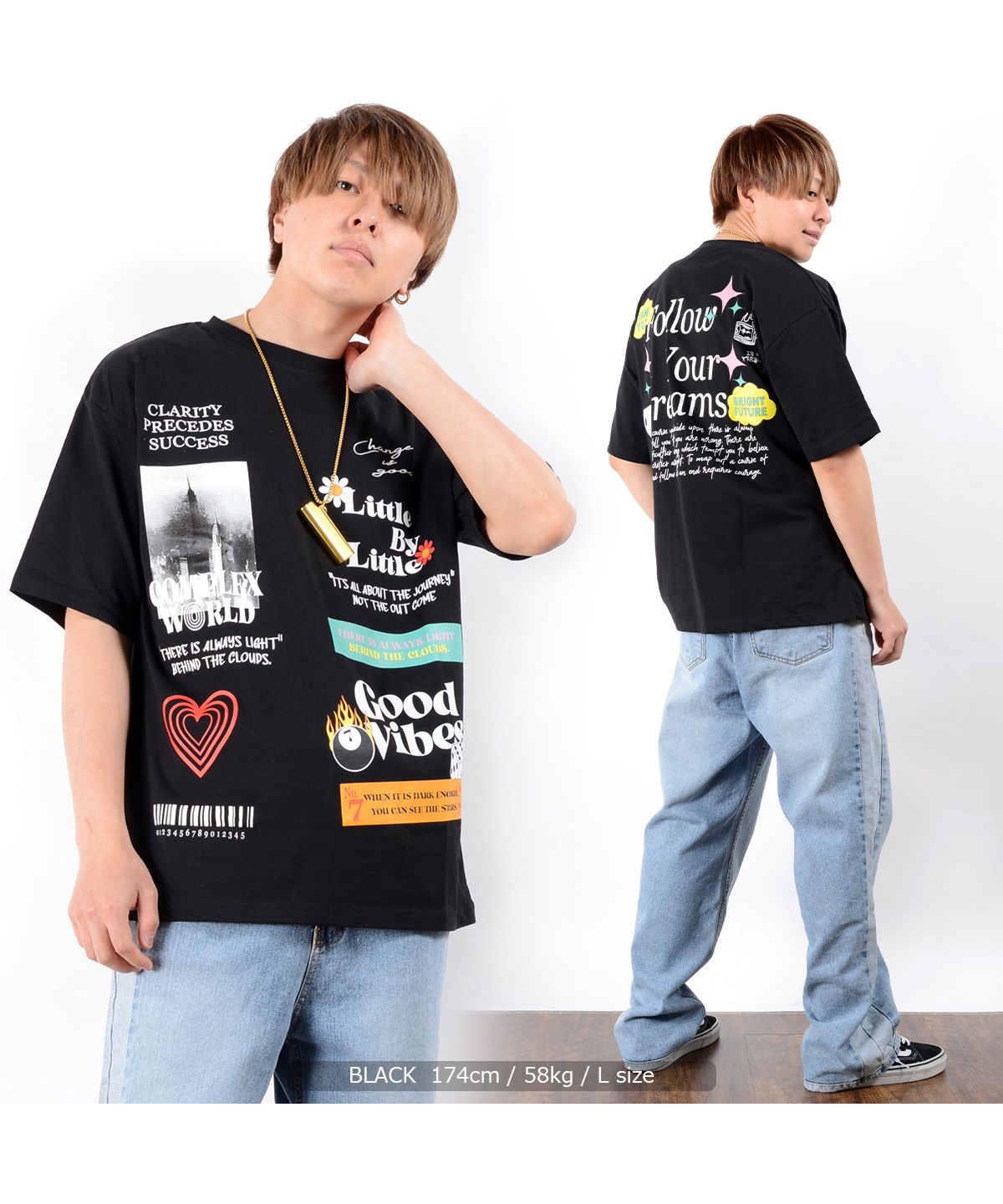 ◆レトロポップ ビッグTシャツ◆ tシャツ メンズ tシャツ レディース 半袖tシャツ 半袖 トップス ビッグt 綿100% ビッグシルエット 白 黒  グリーン