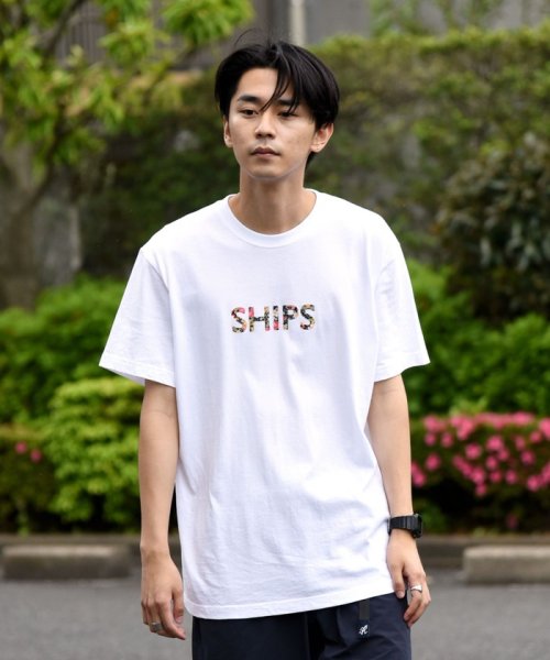 SHIPS MEN(シップス　メン)/【WEB限定】SHIPS: SCREEN STARS（Ｒ）ボディ SHIPS ロゴ フラワー柄 Tシャツ/img05