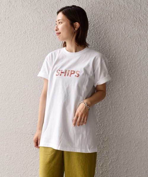 SHIPS MEN(シップス　メン)/【WEB限定】SHIPS: SCREEN STARS（Ｒ）ボディ SHIPS ロゴ フラワー柄 Tシャツ/img08