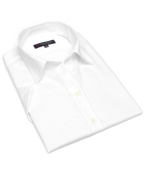 TOKYO SHIRTS(TOKYO SHIRTS)/形態安定 スキッパー衿 オーガニック綿100％ 半袖ビジネスワイシャツ/img02