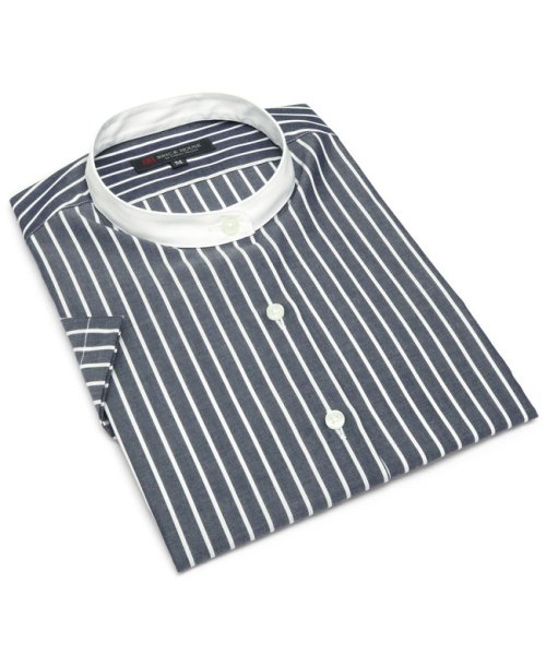 TOKYO SHIRTS(TOKYO SHIRTS)/形態安定 スタンド衿 オーガニック綿 半袖ビジネスワイシャツ/img02