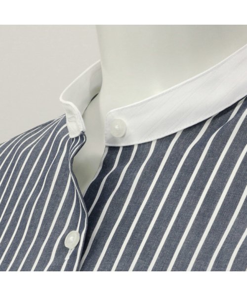 TOKYO SHIRTS(TOKYO SHIRTS)/形態安定 スタンド衿 オーガニック綿 半袖ビジネスワイシャツ/img03
