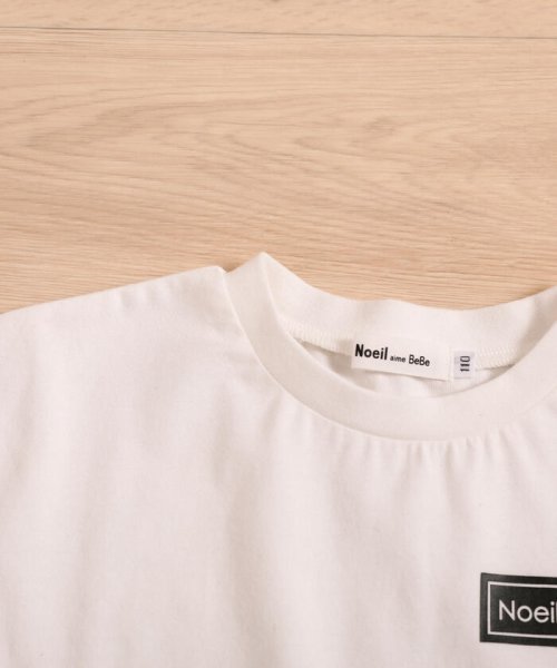 Noeil aime BeBe(ノイユ　エーム　べべ)/ロゴプリント 裾切り替え 半袖  Tシャツ(90~130cm)/img05