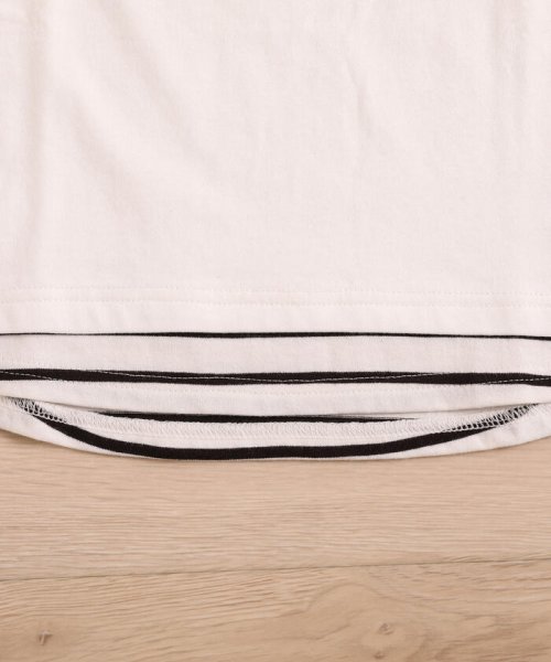 Noeil aime BeBe(ノイユ　エーム　べべ)/ロゴプリント 裾切り替え 半袖  Tシャツ(90~130cm)/img06